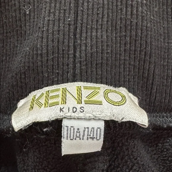 KENZO 🇫🇷 Black Sweatpants/ Joggers. Made in Paris! Boys Size 6 - Picture 6 of 7